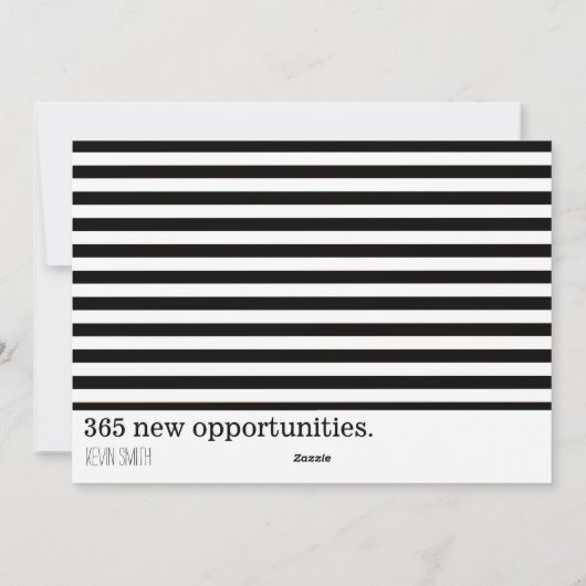 ミニマルモダンリストの新しい機会の写真 シーズンカード (裏面)