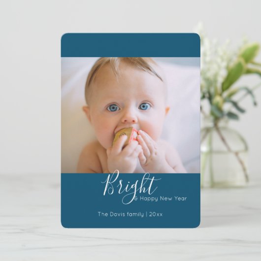 ミニマルモダンリストの新年の写真フレーム シーズンカード (スタンド正面)