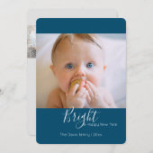 ミニマルモダンリストの新年の写真フレーム シーズンカード (正面/裏面)