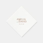 ミニマルモダンリストの新郎新婦 スタンダードカクテルナプキン (角)