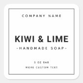 ミニマルモダンリストの正方形の製品ラベル スクエアシール (正面)