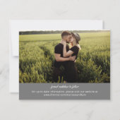 ミニマルモダンリストの灰色の写真日付を保存 (裏面)