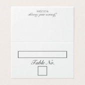 ミニマルモダンリストの白いテーブル番号と名刺 (外部フラット)