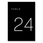 ミニマルモダンリストの白黒のテーブル番号24 テーブルナンバー (裏面)