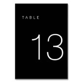 ミニマルモダンリストの白黒の表の番号13 テーブルナンバー (正面)