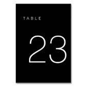 ミニマルモダンリストの白黒の表の番号23 テーブルナンバー (正面)