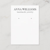 ミニマルモダンリストの白黒イヤリングディスプレイ 名刺 (正面)