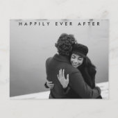 ミニマルモダンリストの結婚写真ありがとう (裏面)