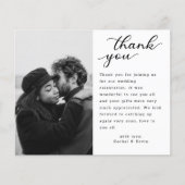 ミニマルモダンリストの結婚写真ありがとう (正面)