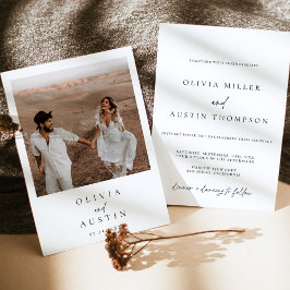 ミニマルモダンリストの結婚式の招待 | Boho写真 招待状