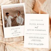 ミニマルモダンリストの結婚式の招待 | Boho写真 招待状