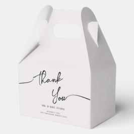 ミニマルモダンリストの結婚箱。 フェイバーボックス