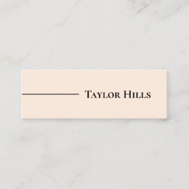 ミニマルモダンリストの線名ベージュ スキニー名刺