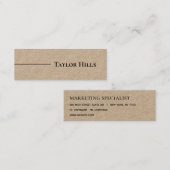 ミニマルモダンリストの線名Kraft スキニー名刺 (正面/裏面)