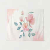 ミニマルモダンリストの花 タペストリー (正面(横))