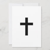 ミニマルモダンリストの葬儀の発表 招待状 (裏面)