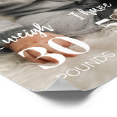 ミニマルモダンリストの1年目のフォトマイルストーン ポスター (角)