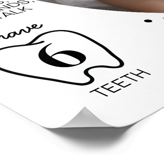 ミニマルモダンリストの1年目のフォトマイルストーン ポスター (角)