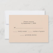 ミニマルモダンリストはっきりしたマゼンタオレンジRSVPカード 出欠カード (裏面)