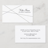 ミニマルモダンリストアイブロウスレッディングサービスバス 名刺 (正面/裏面)