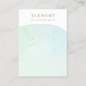 ミニマルモダンリストアクアウォーターカラーイヤリングディスプレイ 名刺 (正面)