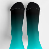 ミニマルモダンリストアクアブラックグラデーション ソックス (上部)