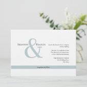 ミニマルモダンリストアンパサンド結婚式招待状 招待状 (スタンド正面)