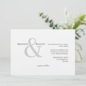 ミニマルモダンリストアンパサンド結婚式招待状 招待状 (スタンド正面)