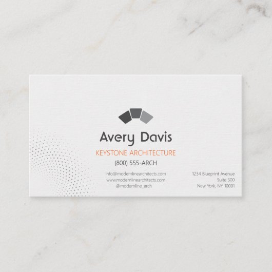ミニマルモダンリストアーキテクチャ – 両面 名刺 (正面)