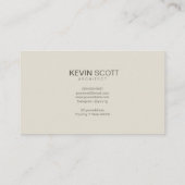 ミニマルモダンリストアーキテクト契約者デザイナー 名刺 (裏面)