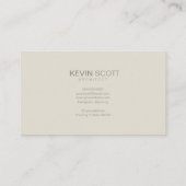 ミニマルモダンリストアーキテクト契約者デザイナー 名刺 (裏面)