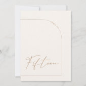 ミニマルモダンリストアーチテーブル15テーブル番号 招待状 (裏面)