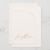 ミニマルモダンリストアーチテーブル18テーブル番号 招待状 (正面/裏面)