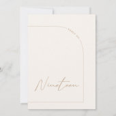 ミニマルモダンリストアーチテーブル19テーブル番号 招待状 (裏面)