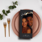 ミニマルモダンリストアーチフォトエレガントなウェディングメニュー メニュー