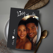 ミニマルモダンリストアーチフォトエレガントな結婚式 サンキューカード