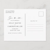 ミニマルモダンリストアーチフォトデイトポストカーを保存 ポストカード (裏面)