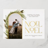 ミニマルモダンリストアーチフォトノエル 箔シーズンカード (正面)