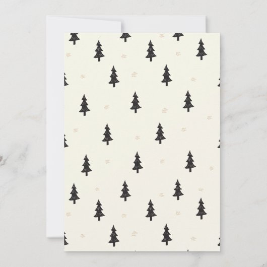 ミニマルモダンリストアーチフォトハッピーホリデーカード 招待状 (裏面)