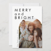 ミニマルモダンリストアーチフォトファミリーホリデーカード シーズンカード (正面)