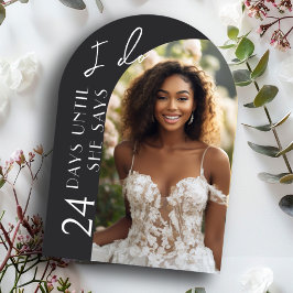 ミニマルモダンリストアーチフォトブライダルシャワー 招待状