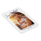 ミニマルモダンリストアーチフォト日付カードの保存 マグネット (右側)