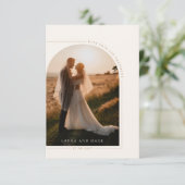 ミニマルモダンリストアーチ写真サンキューカード サンキューカード (スタンド正面)