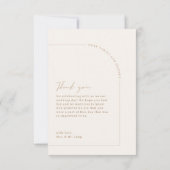 ミニマルモダンリストアーチ写真サンキューカード サンキューカード (裏面)