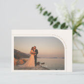 ミニマルモダンリストアーチ写真サンキューカード サンキューカード (スタンド正面)