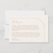 ミニマルモダンリストアーチ写真サンキューカード サンキューカード (裏面)