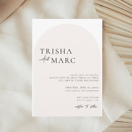 ミニマルモダンリストアーチ結婚式招待状 招待状