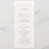 ミニマルモダンリストアーチ結婚式 プログラム (正面)