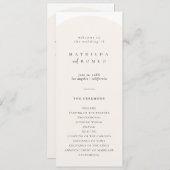 ミニマルモダンリストアーチ結婚式 プログラム (正面/裏面)