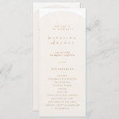 ミニマルモダンリストアーチ結婚式 プログラム (正面/裏面)